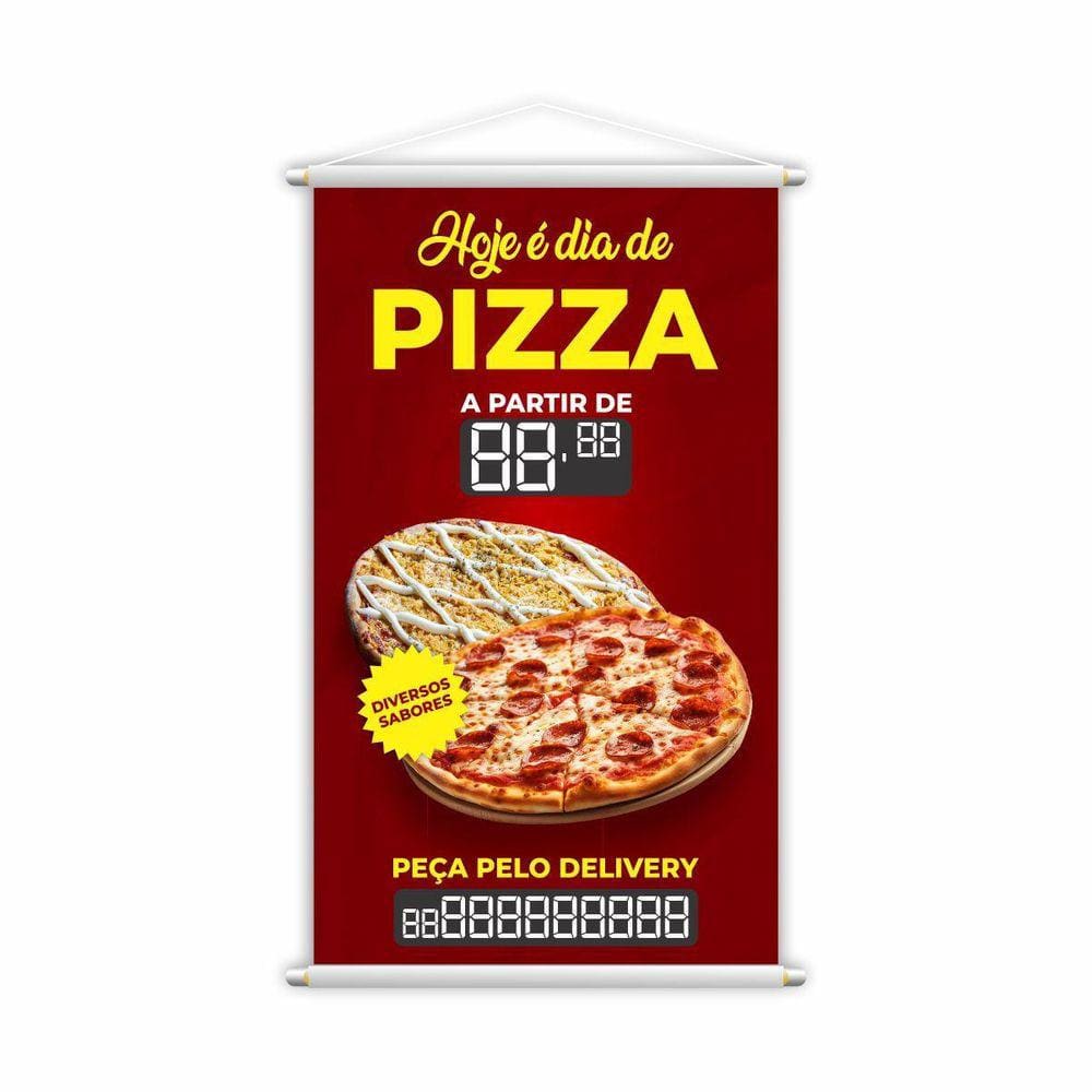 Banner Dia De Pizza Delivery Sabores Preço Fone Grande