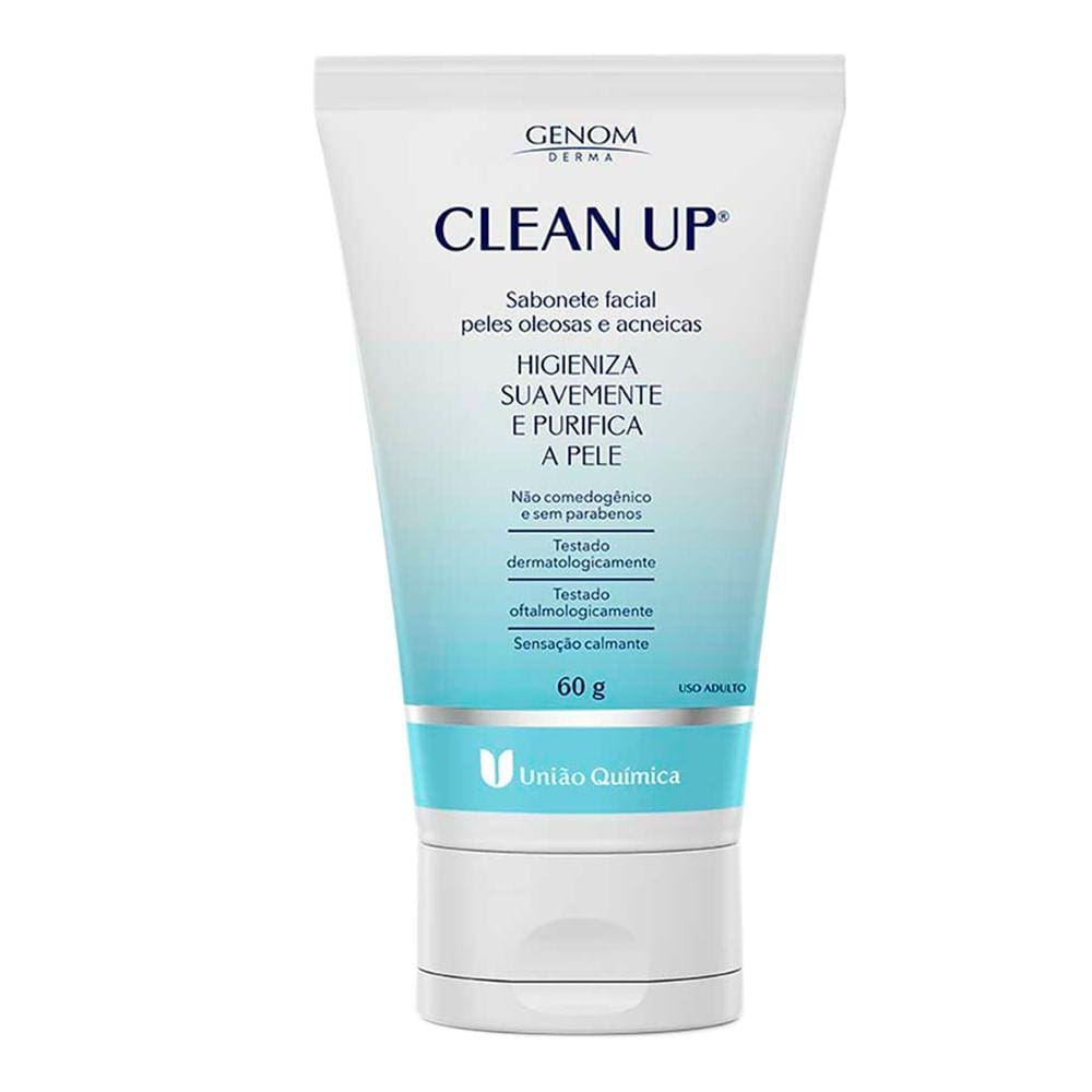 Clean Up Sabonete Facial Genom Derma Peles Oleosas e Acneicas 60g