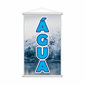 Banner Água Garrafa Bebida Venda Conveniência Lona 60x40cm