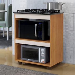 Balcão para Cooktop 5 Bocas Turim Nature/Off White