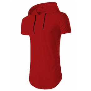 Camiseta Longline Manga Curta com Capuz Oversized C14