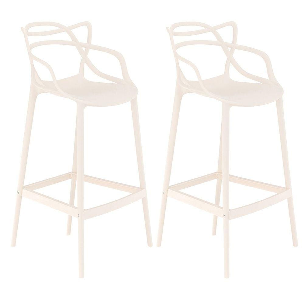 Kit 2 banquetas altas bancada cozinha Masters Allegra