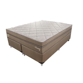 Cama Box King 193x203x58cm Molas Ensacadas Toronto Montreal Dourado/Bege