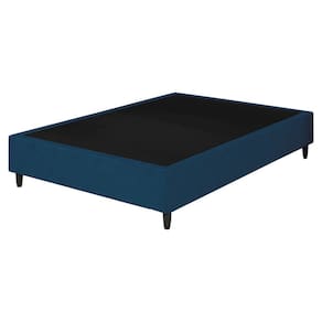 Base Box Queen Reforçada Itália 37x158x198cm Arte Cúbica Azul