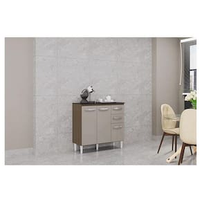 Balcão de Cozinha Ambiente Isadora Castanho Off White - Poquema