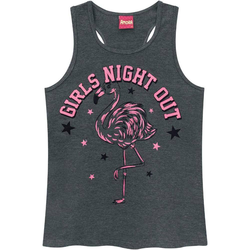 Regata Infantil Girls Night Out Meia Malha Feminina Amora Ref: 51.417 12/18