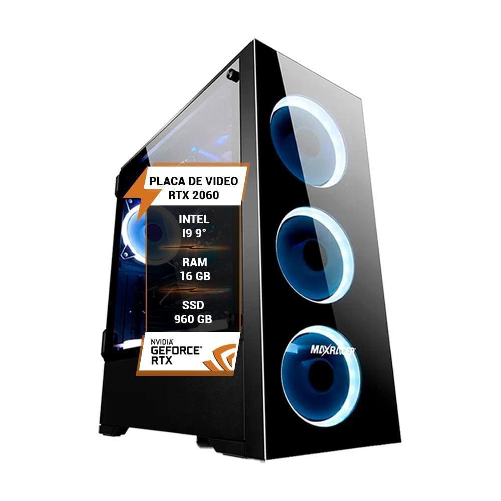 Pc Gamer Intel Core I9 9 Memória 16Gb Ram Rtx2060 Ssd 960Gb
