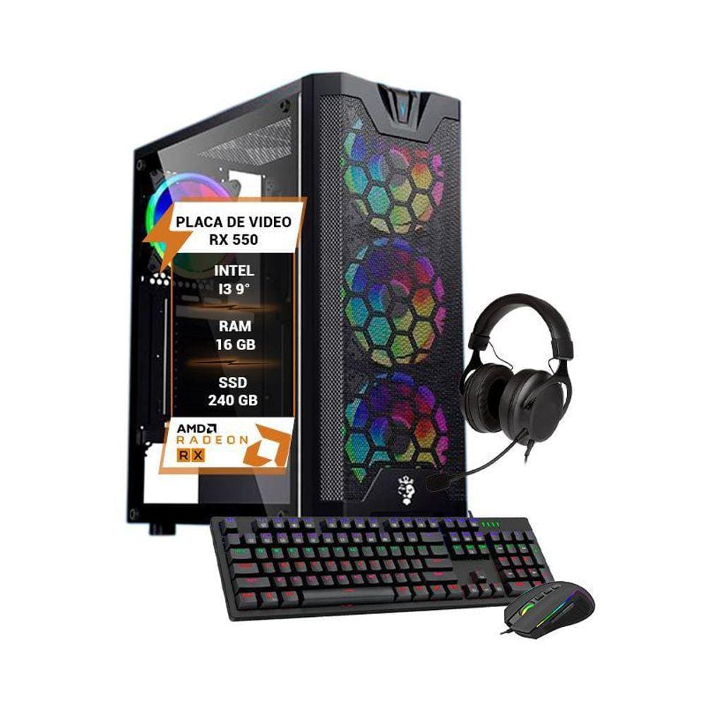 Pc Gamer Intel I3 9 Ram 16Gb Ddr4 Rx550 Hd 1Tb Ssd 240Gb