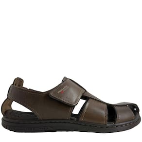 Sandália Masculina em Couro Fechada Casual Dia a Dia Pegada 131287