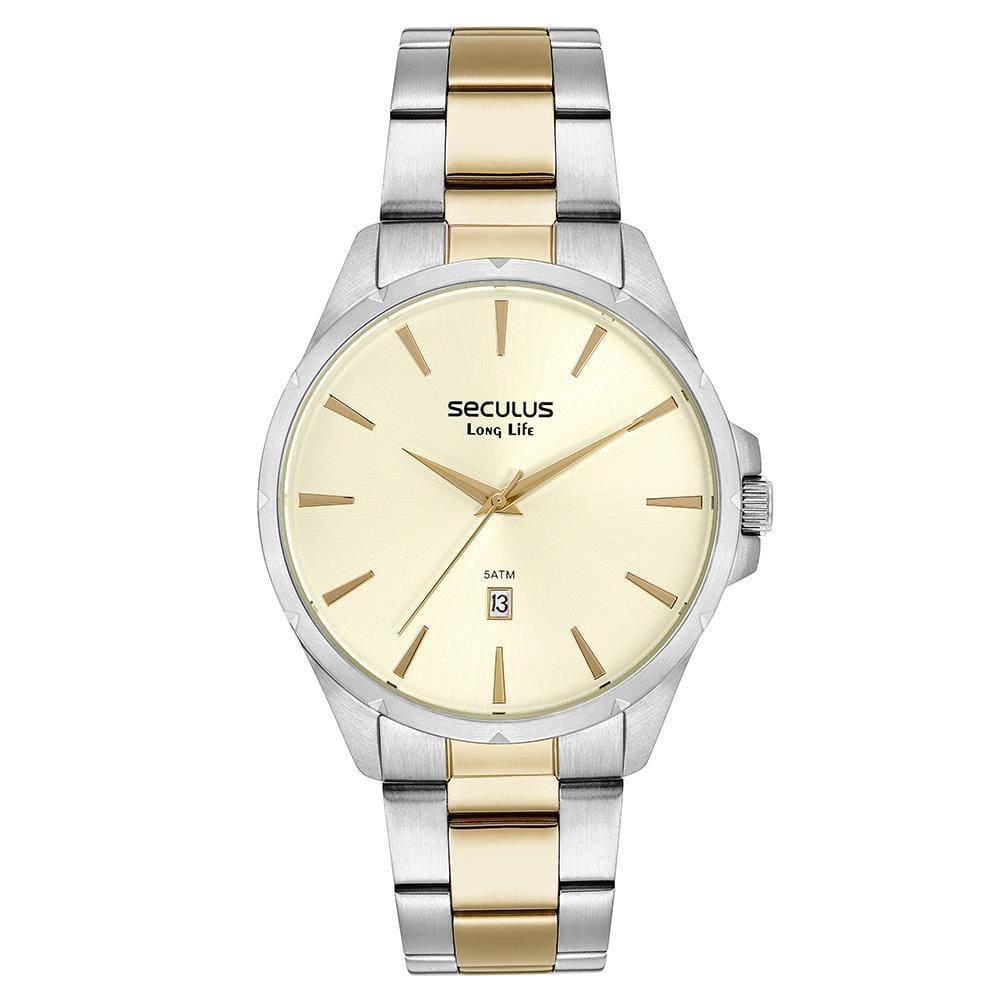Relógio Seculus Masculino 44154Gpsvba2 Casual Bicolor