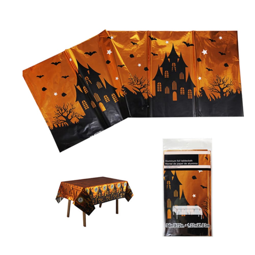 Toalha de Mesa Metalizada Tema Halloween - Decoração