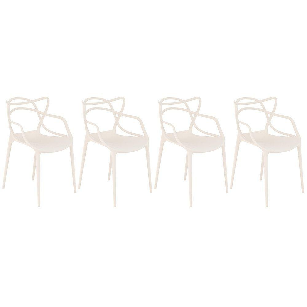 Kit 4 cadeiras design jantar cozinha Masters Allegra