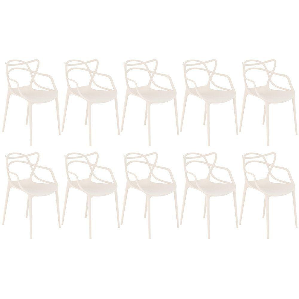 Kit 10 cadeiras design jantar cozinha Masters Allegra