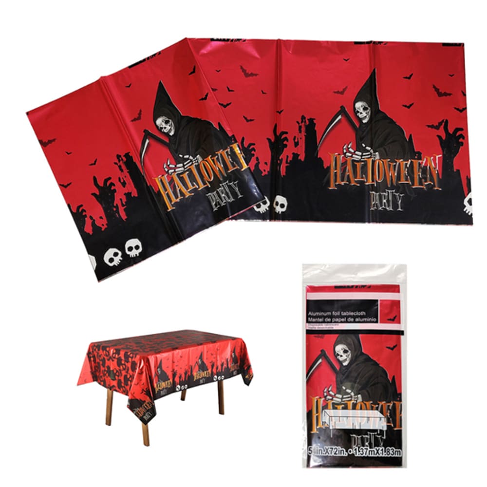 Toalha de Mesa Metalizada Tema Halloween - Decoração