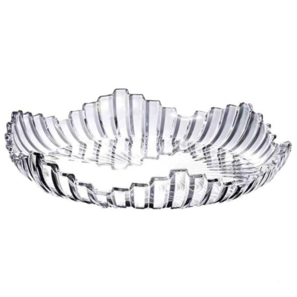 Fruteira de Vidro Tigela de frutas para Centro de Mesa 29cm