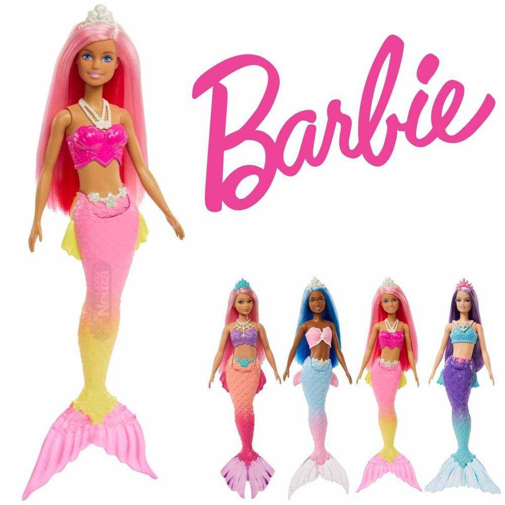 Barbie Sereia Morena com Cauda Azul - Mattel 