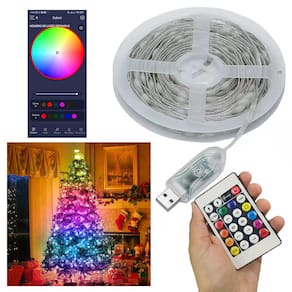 Fita Led Smart Aplicativo App Celular 20 Metros Fio de Fada Cores RGB Decoraçao Mesa Estante Arvore Natal Pisca Pisca Escada Game