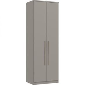 Módulo de Guarda Roupa 2 Portas 2 Gavetas com Cabideiro Elegance Móveis Castro NIQUEL/NIQUEL