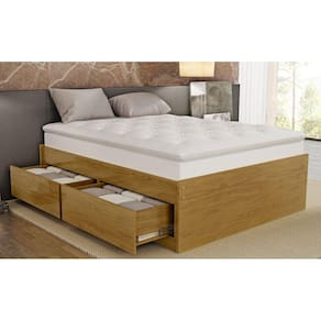 Base Box Casal com 4 Gavetas em Madeira Maciça 1,60 Libanesa Imbuia - Straub Web