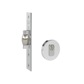 Fechadura Trava Rolete Porta Pivotante Pado Inox Polido