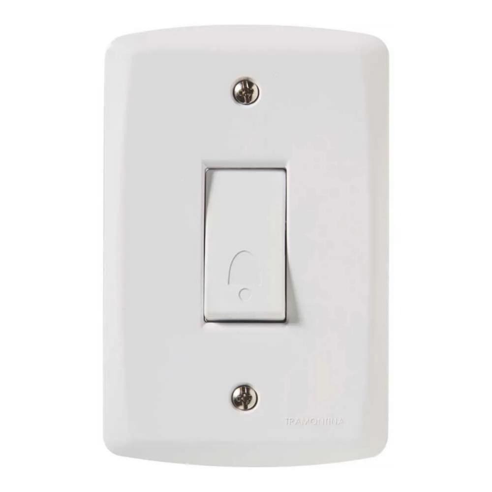Campainha Tramontina LUX2 Conjunto 10A/250V Branco