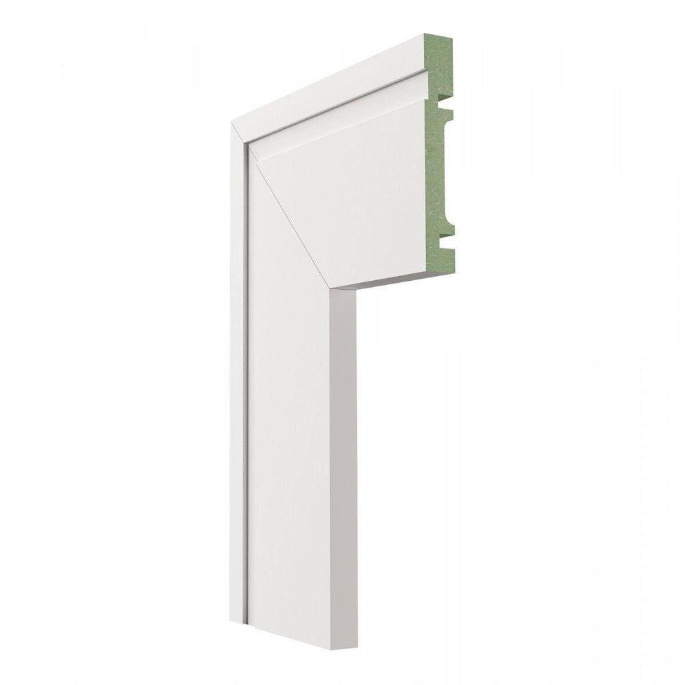 Guarnição de MDF 10cm x 15mm x 2,40m com Friso Moldufama 1002 Branco