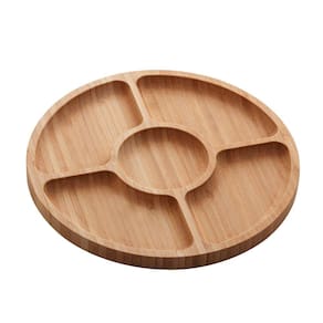 Petisqueira com 5 Divisórias de Bambu Round 1348 - Lyor