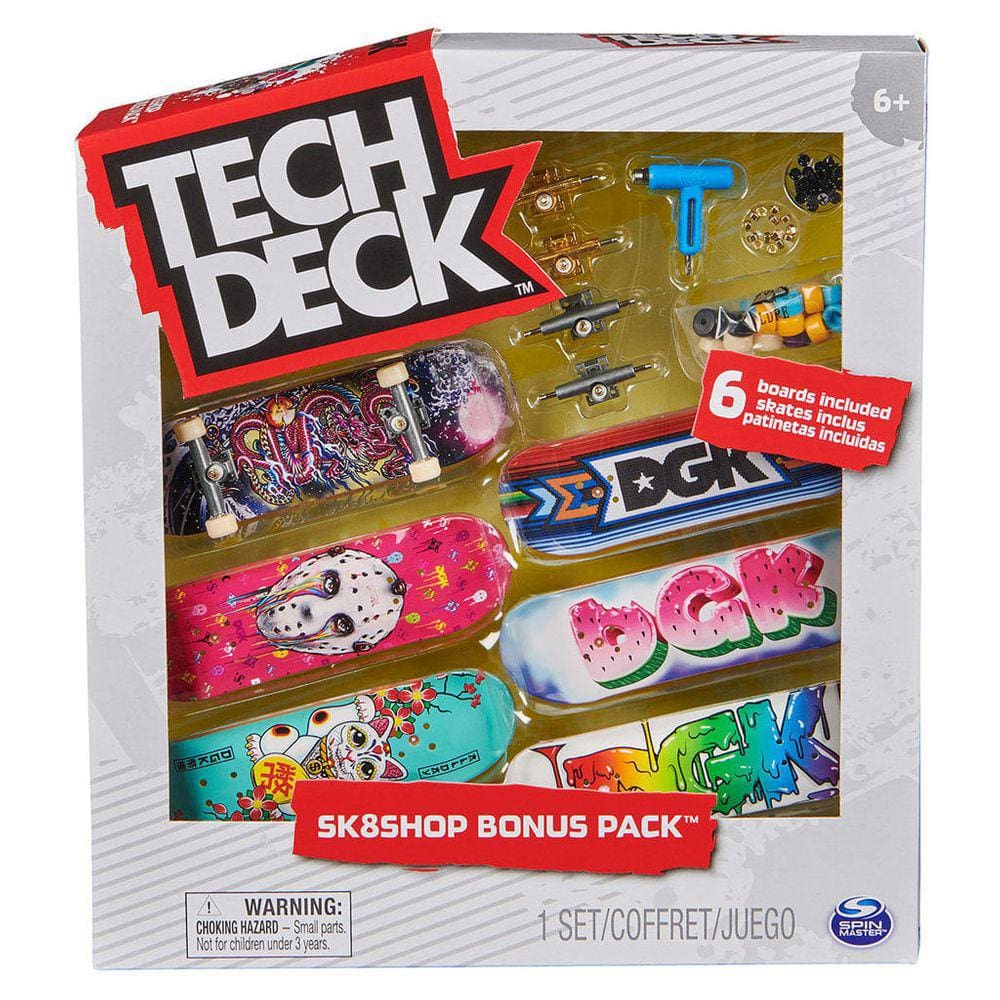 Tech Deck - Skate De Dedo - 6 Unidades - DGK SUNNY BRINQUEDOS
