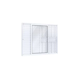 Janela Veneziana Alumínio Lateral 3 Folhas Eccellente 100x150cm Lucasa Branco