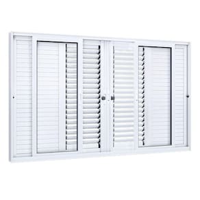 Janela de Correr Alumínio 6 Folhas Lucasa Eccellente 100cmx200cm Branco