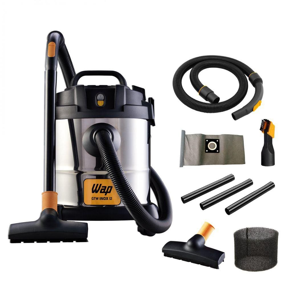 Aspirador de Pó e Água WAP GTW 12 1400w 160mbar 12L Compacto e Robusto com Soprador Inox 127V 127V