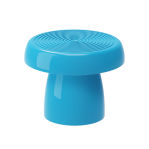 BANDEJA REDONDA ALEGRA 20 CM + PÉ (VASO) 15 CM - AZUL CLARO - Produfest