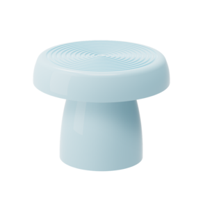BANDEJA REDONDA ALEGRA 20 CM + PÉ (VASO) 15 CM - AZUL CANDY - Produfest