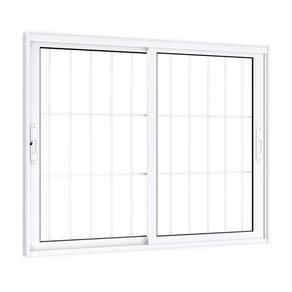 Janela de Correr Alumínio Lateral 2 Folhas com Grade Eccellente 120x150cm Lucasa Branco