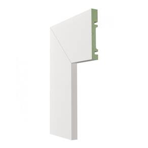 Guarnição de MDF 10cm x 15mm x 2,40m Liso Moldufama 1001 Branco
