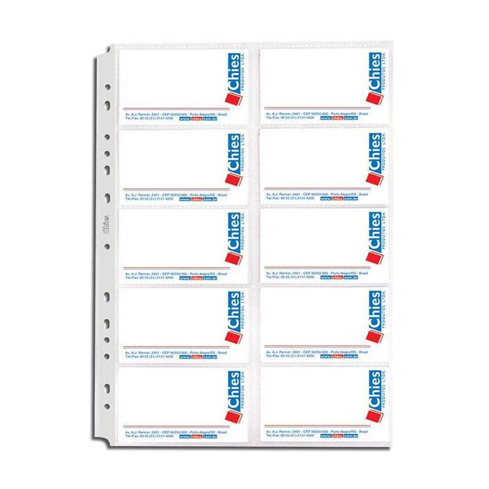 Refil para porta cartão 10und Chies