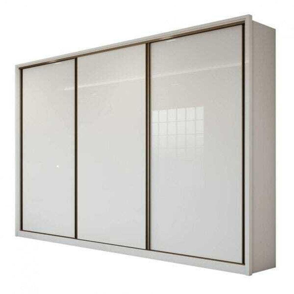 Guarda Roupa Roupeiro Casal 3 Portas 6 Gavetas Spazio Móveis Lopas Branco