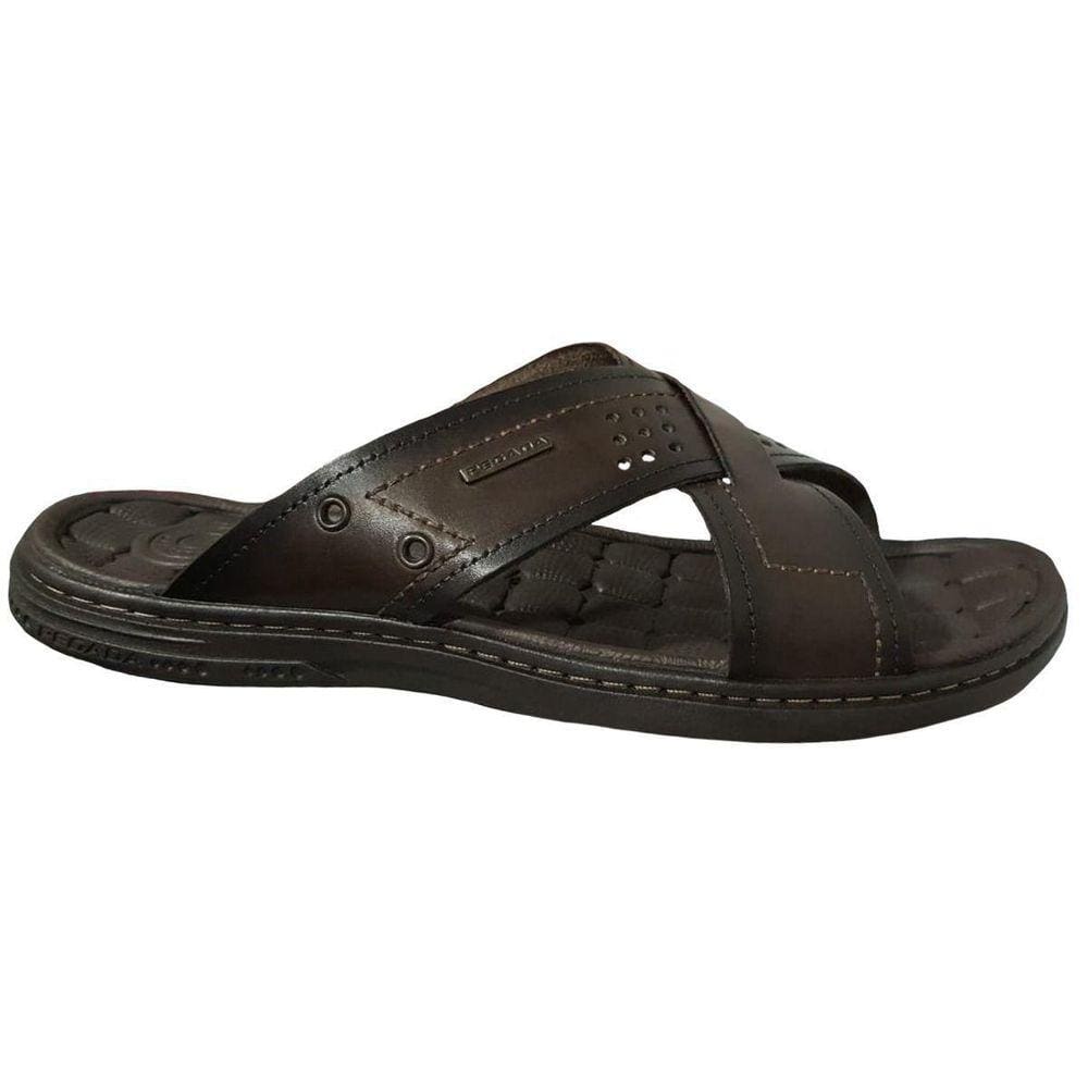 Chinelo Masculino Casual Couro Amortech Pegada 131222