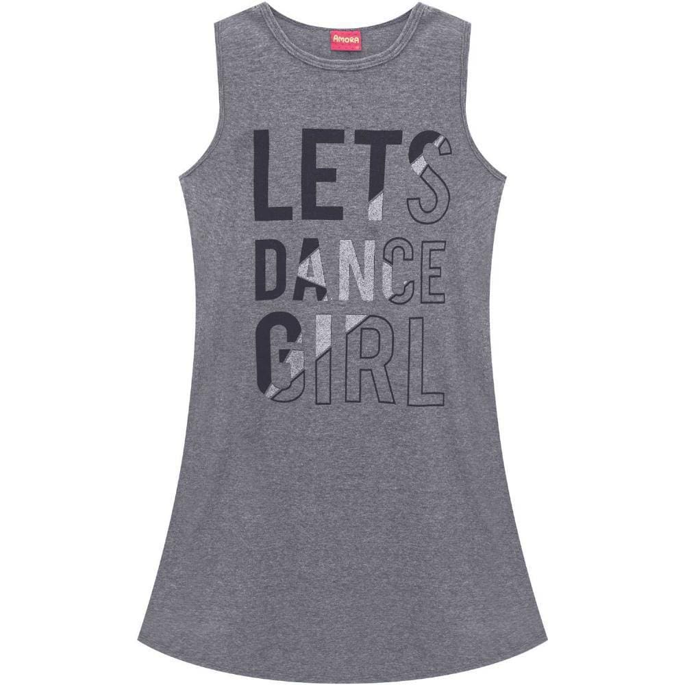 Vestido Infantil Regata Lets Dance Girl Meia Malha Amora Ref: 51.420 12/18