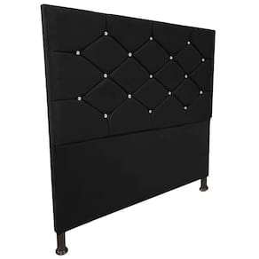 Cabeceira de Cama Box Casal Estofada Kasi New Preto