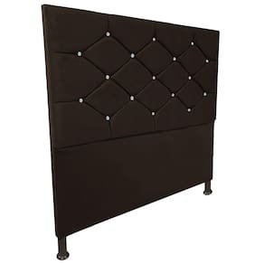 Cabeceira de Cama Box Queen Estofada Kasi New Marrom