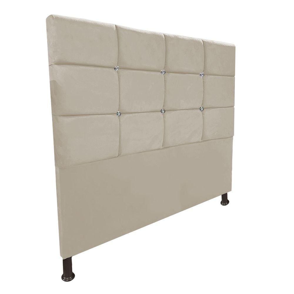 Cabeceira de Cama Box Casal Estofada Lari - Cores