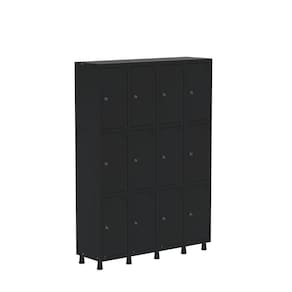 Armario Roupeiro 12 Portas Aço GRP 504/12 Preto