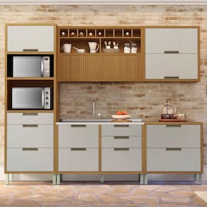 Cozinha Completa 5 Peças Imperatriz Nesher Freijó/Off White