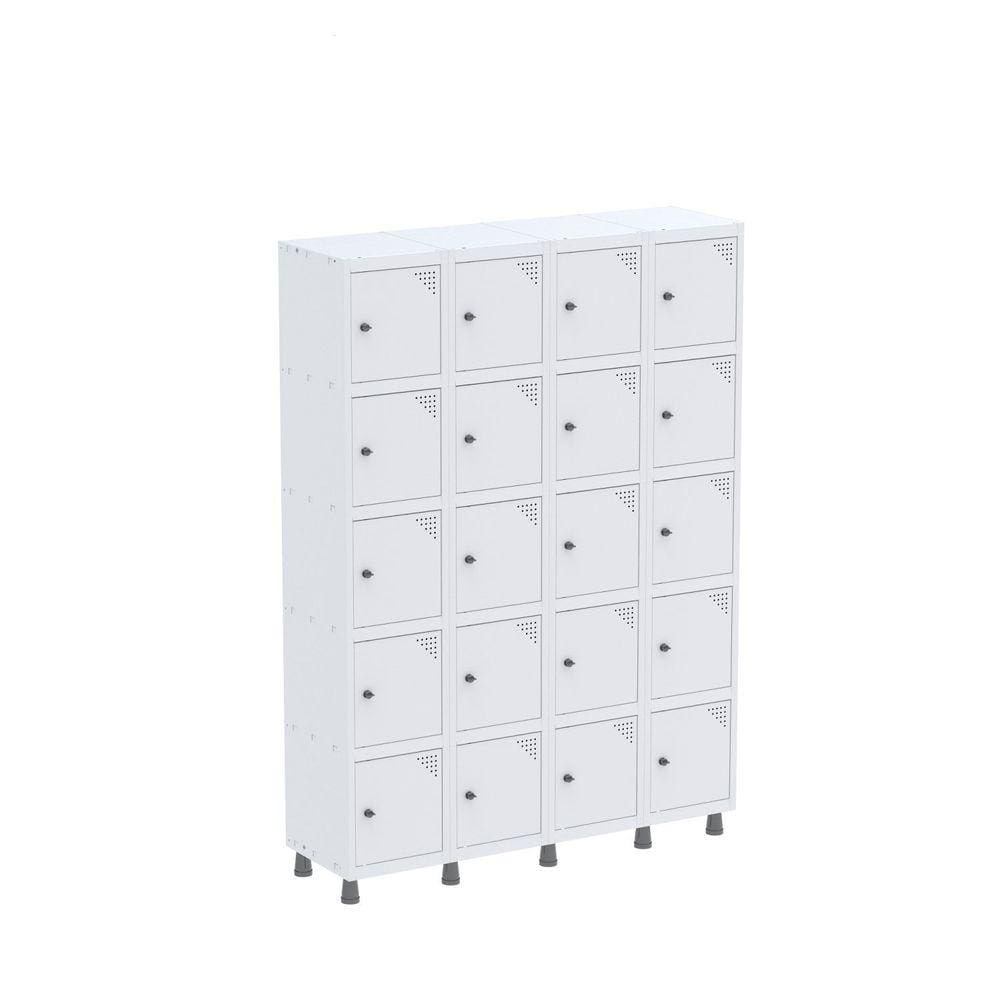 Armario Roupeiro 20 Portas Aço GRP 504/20 Branco