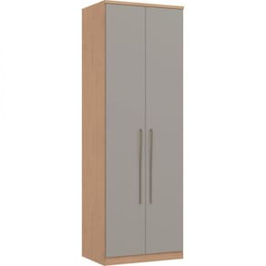 Módulo de Guarda Roupa 2 Portas 2 Gavetas com Cabideiro Elegance Móveis Castro Angelin/Níquel