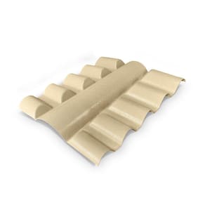 Cumeeira Central PVC Colonial 88cm Lux Telhas Marfim