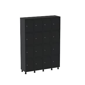Armario Roupeiro 16 Portas Aço GRP 504/16 Preto