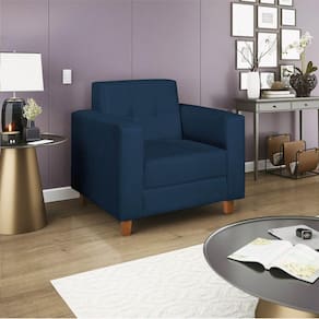 Poltrona Decorativa Dallas Maranata Móveis Azul Marinho