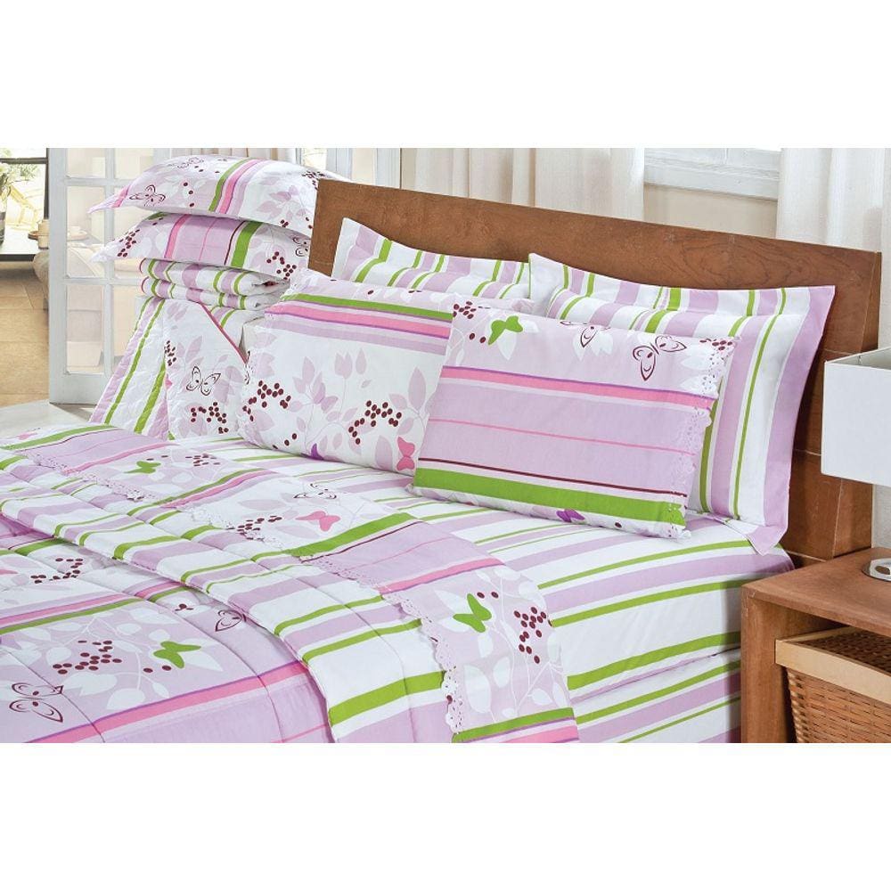 Jogo De Cama  Lençol Microfibra Queen Size 03 Pçs